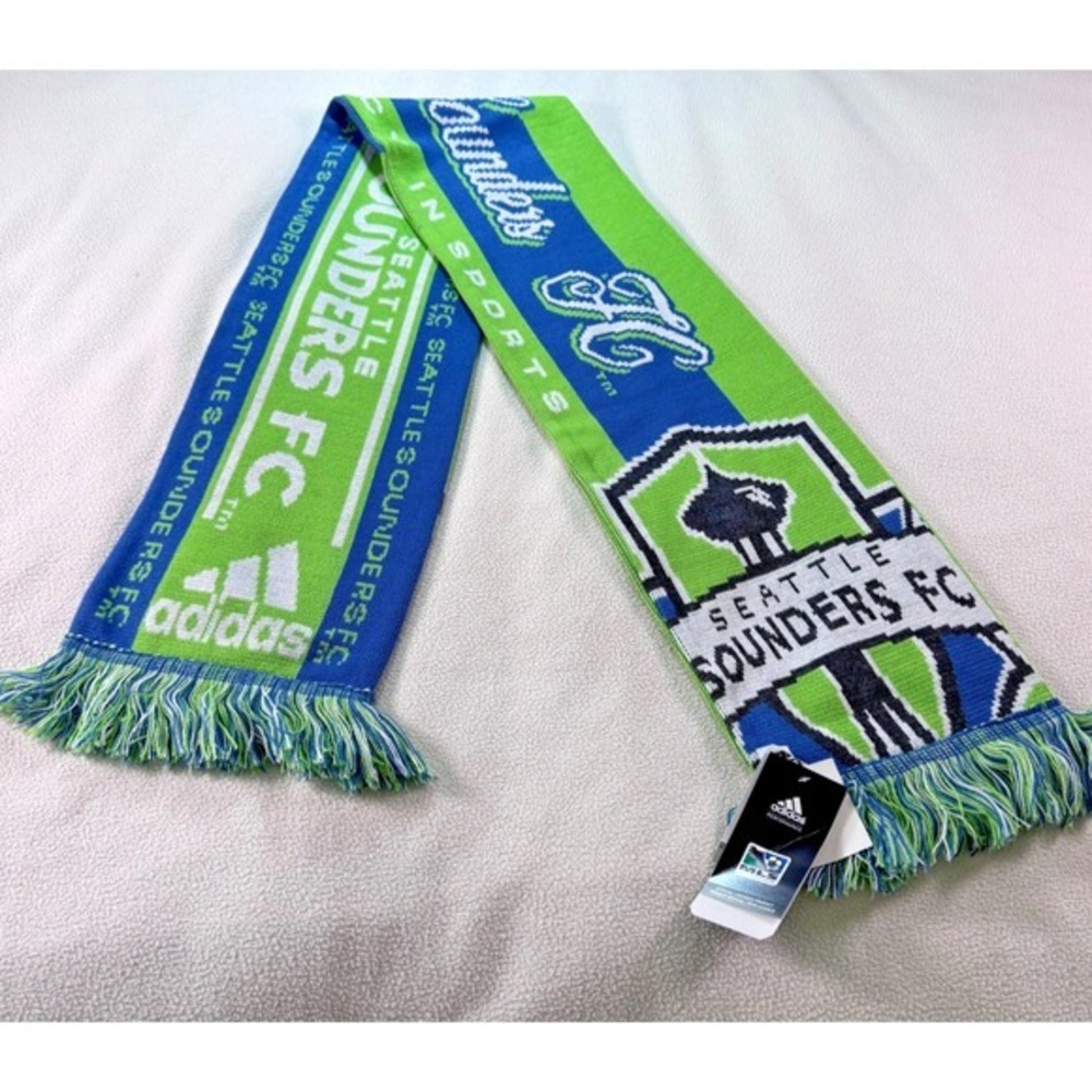 Seattle Sounders FC Scarf MLS Soccer Adidas NWT
